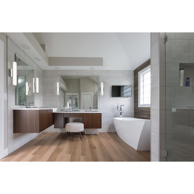 Ara Chrome Single Handle Modern Bathroom Faucet with Brass Construction