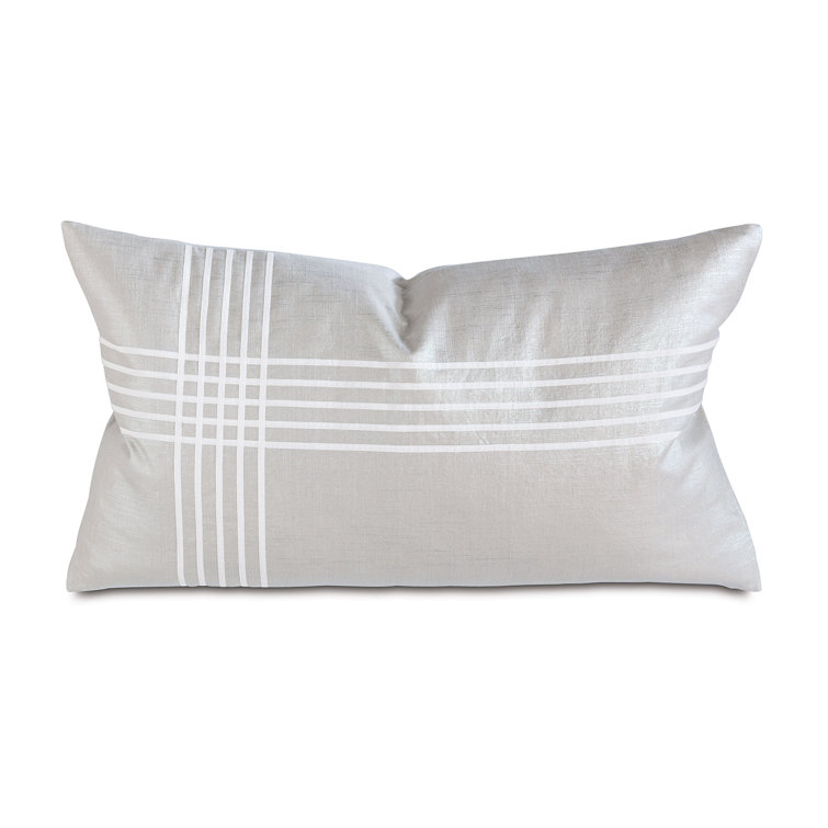 King Gray Linen Blend Pillow Sham with Zipper Closure