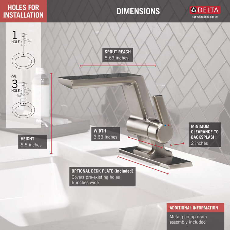 Sleek Pivotal 5.5" Stainless Steel Single Hole Faucet with ADA Compliance