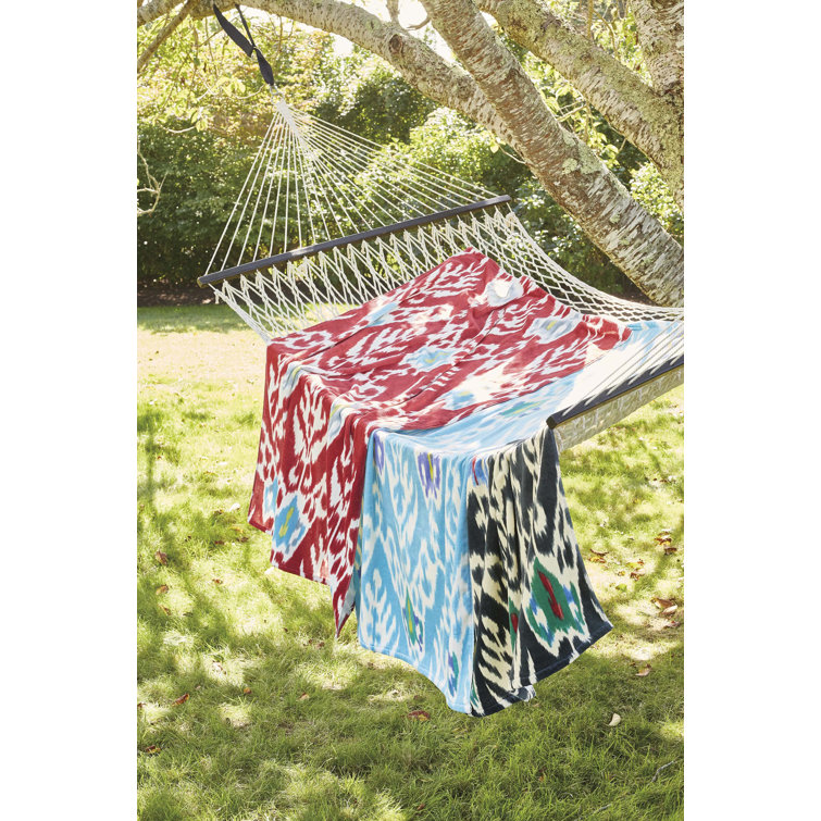 Colorful Ikat Print Cotton Beach Towel 40" x 70"