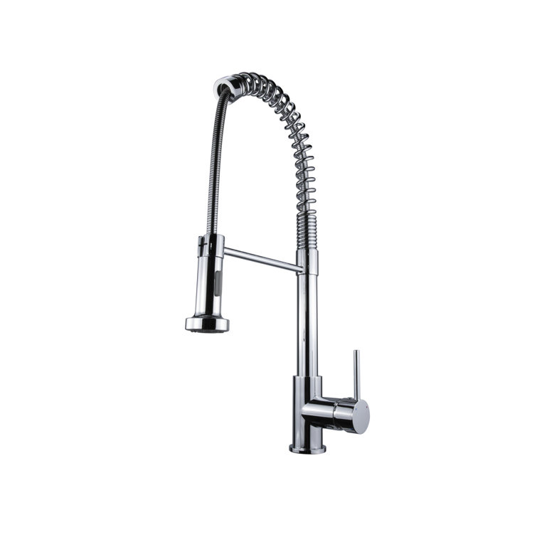 Luxurious Chrome Pull-Out Spray Kitchen Faucet with Stainless Steel