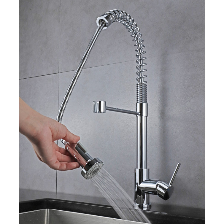 Luxurious Chrome Pull-Out Spray Kitchen Faucet with Stainless Steel