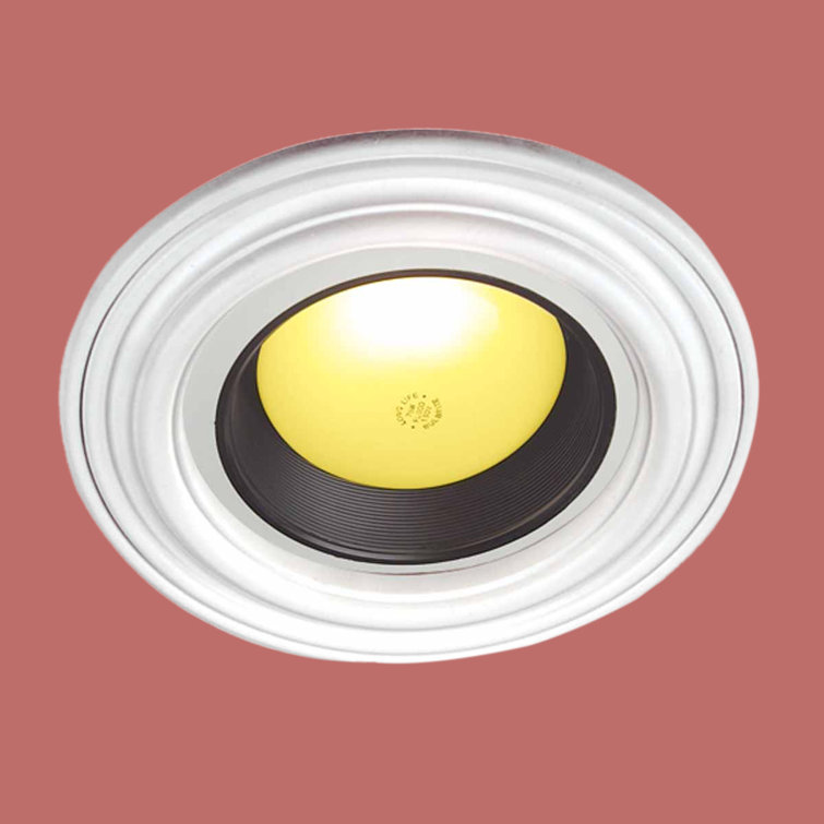 White Polyurethane Ornate Recessed Ceiling Light Trim