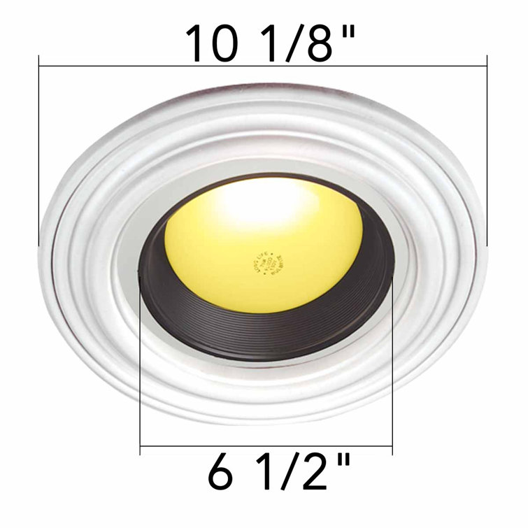 White Polyurethane Ornate Recessed Ceiling Light Trim