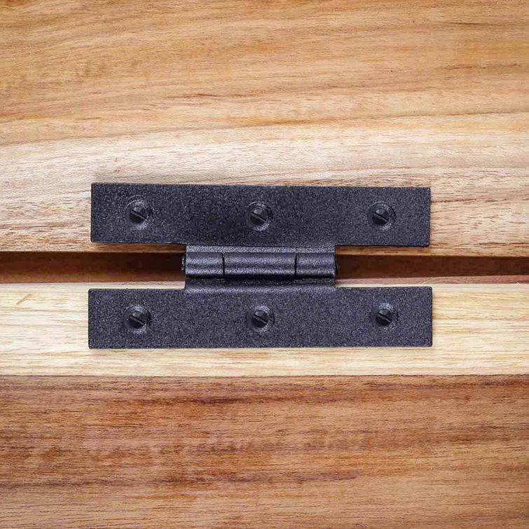 Black Wrought Iron 3.5" Offset H Cabinet Hinges Pack of 10
