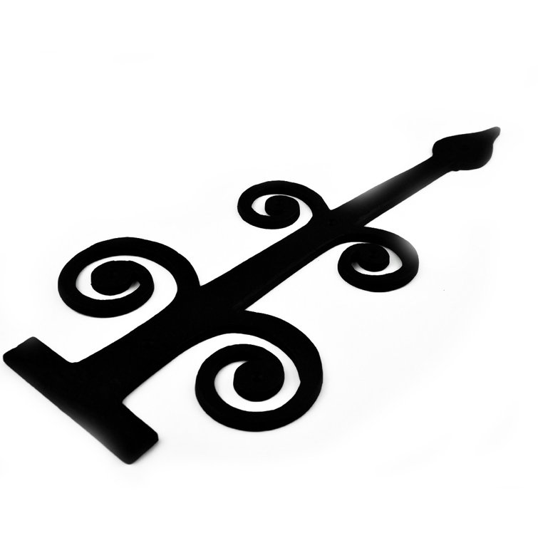 Black Wrought Iron 16" Decorative Dummy Strap Hinge