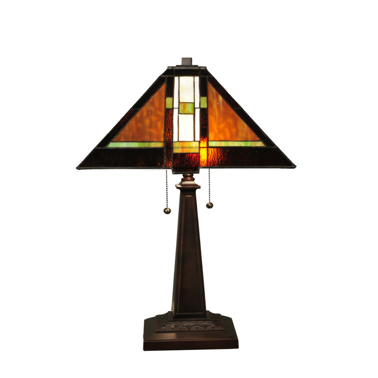 Montana Mission Stained Glass Bronze Table Lamp