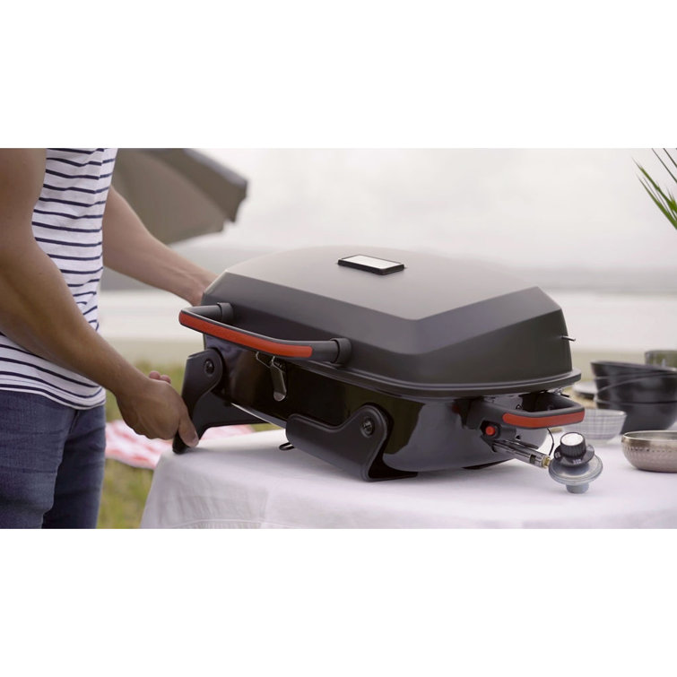 Megamaster Portable Black and Red Propane Gas Grill