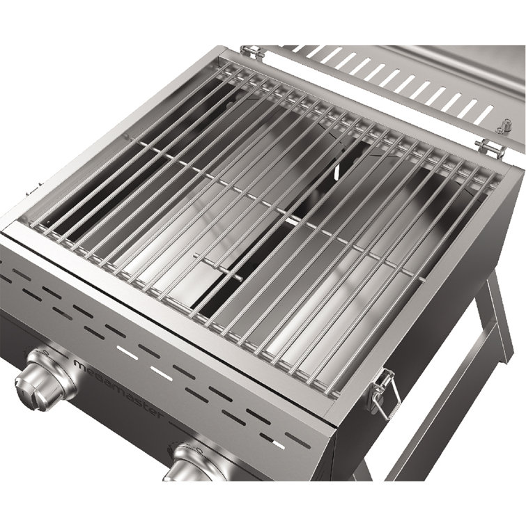 Megamaster Stainless Steel 2-Burner Portable Propane Gas Grill