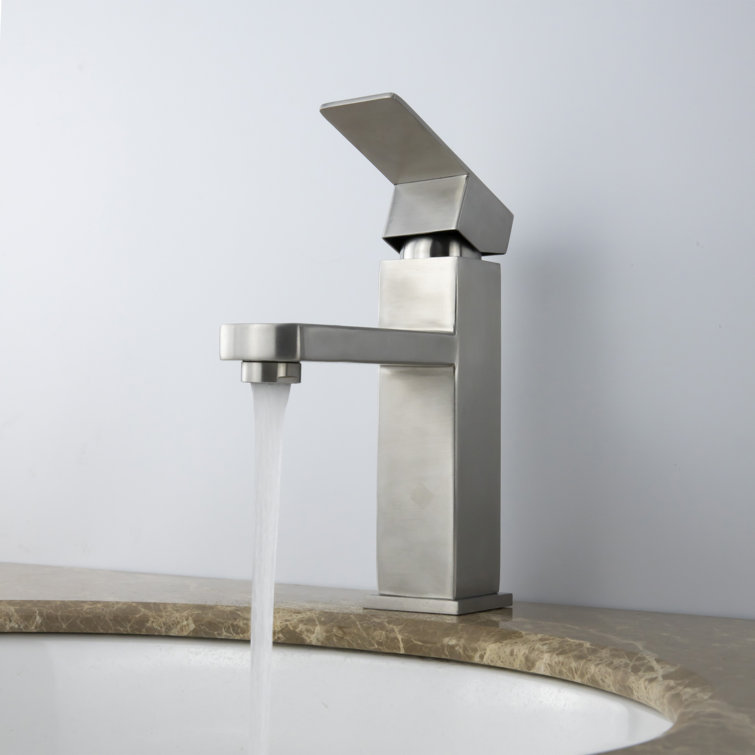 Brushed Nickel Single Handle Bathroom Faucet