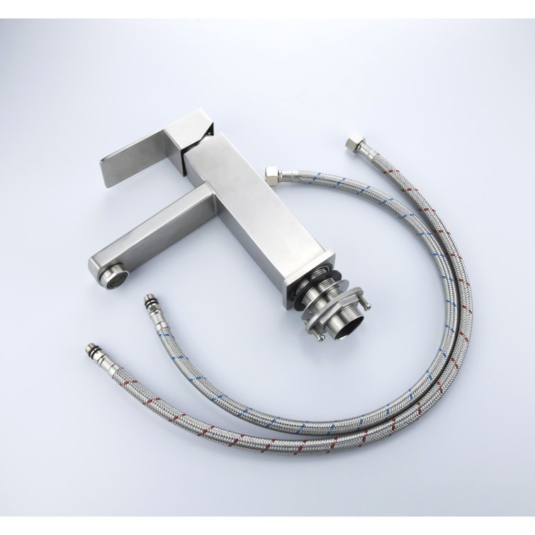 Brushed Nickel Single Handle Bathroom Faucet