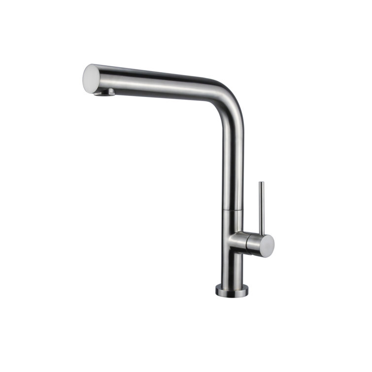 Brushed Nickel Single Handle Modern Kitchen Faucet