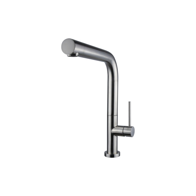 Brushed Nickel Single Handle Modern Kitchen Faucet