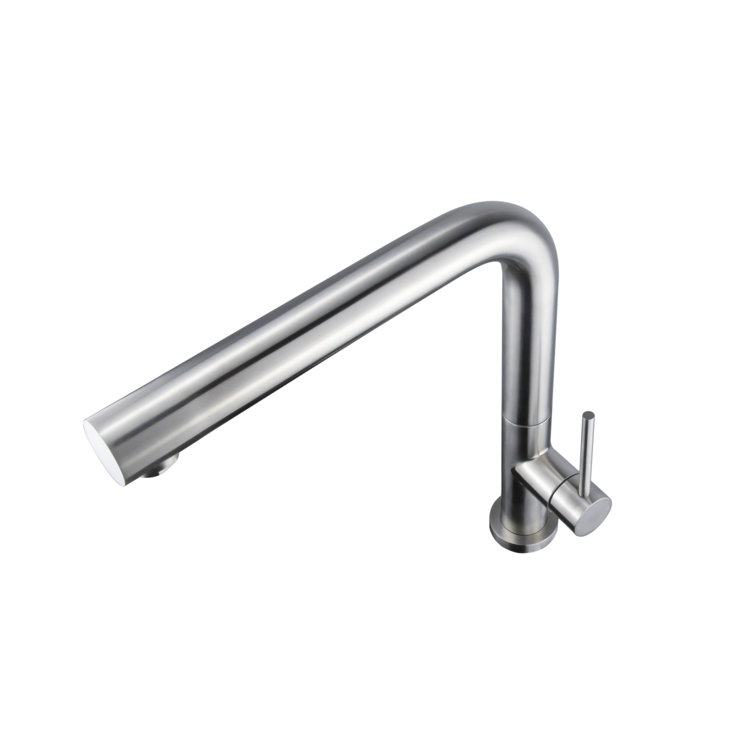 Brushed Nickel Single Handle Modern Kitchen Faucet