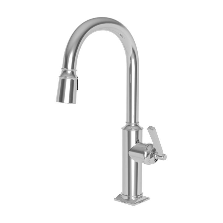 Polished Chrome Single Handle Pull Down Kitchen Faucet