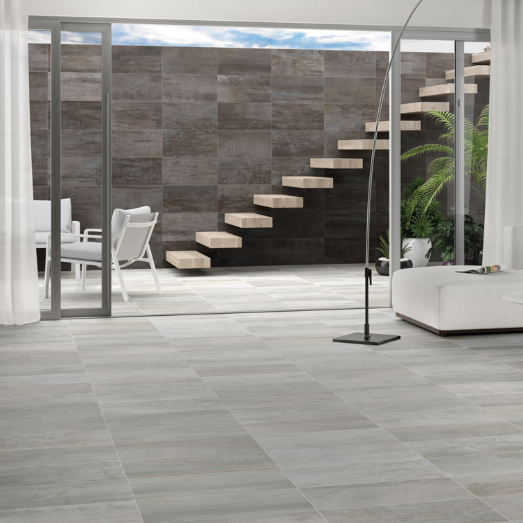 Oxide Magnetite 12'' x 24'' Matte Metallic Porcelain Tile