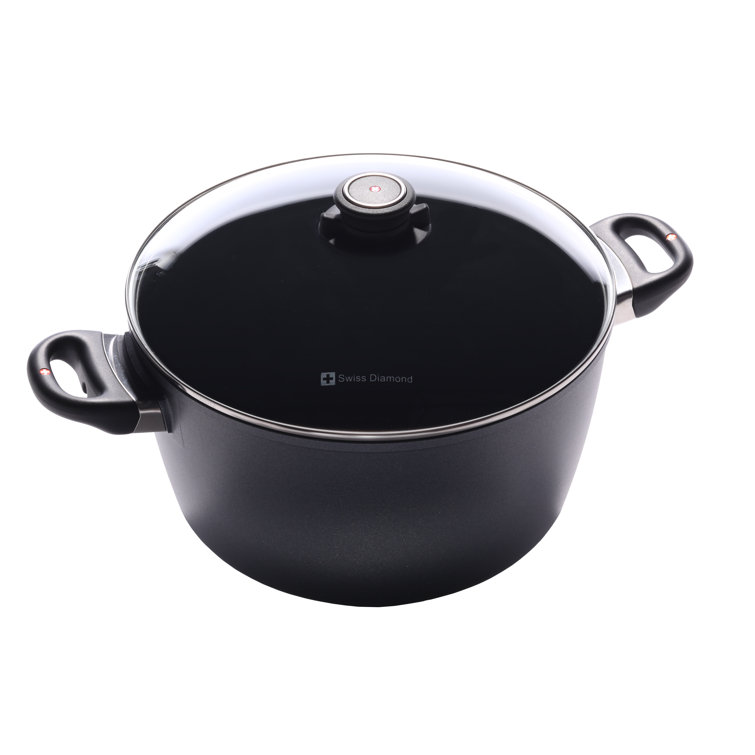 Swiss Diamond 8.5 Qt Nonstick Aluminum Stock Pot with Lid