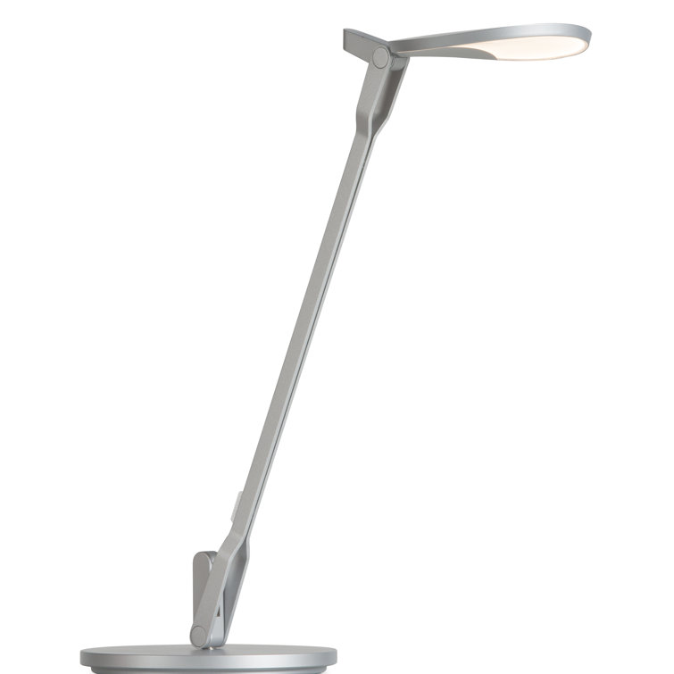 Sleek Silver LED Clip-On Desk Lamp with Touch Control and USB