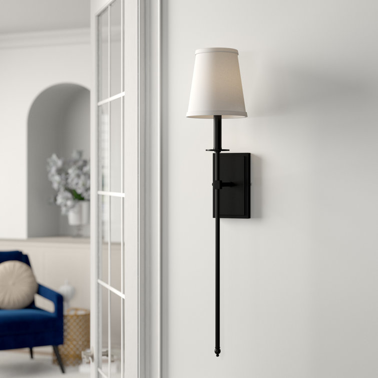 Monroe Elegance Warm Brass Outdoor Wall Sconce with White Shade
