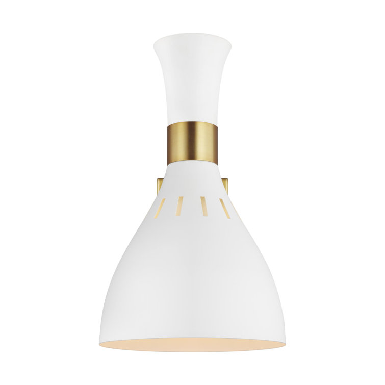 Ellen DeGeneres Matte White Steel Swing Arm Wall Sconce