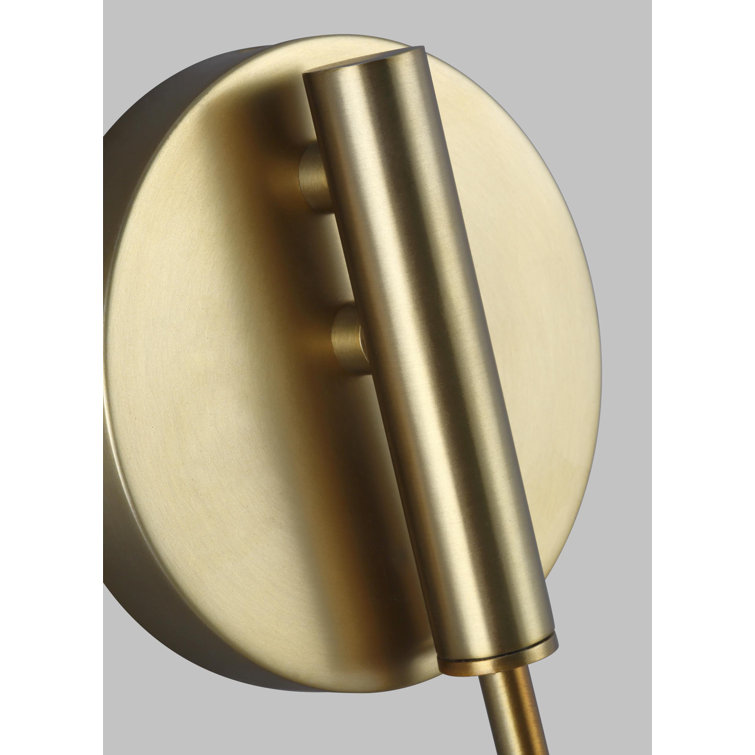 Midnight Black Steel Swing Arm Sconce - Direct Wired