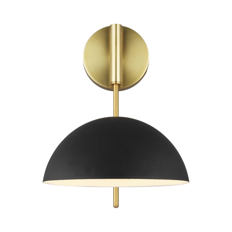 Midnight Black Steel Swing Arm Sconce - Direct Wired