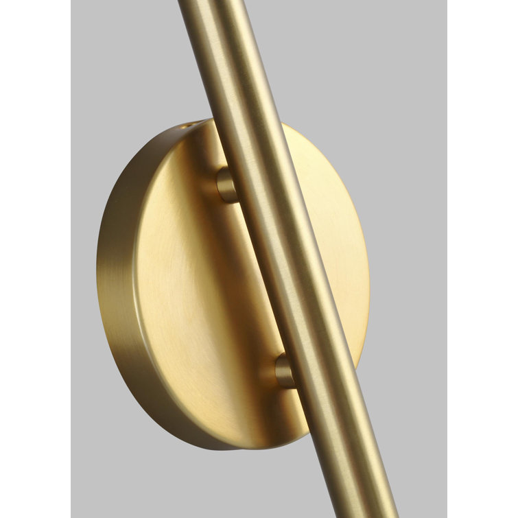 Midnight Black and Brass 2-Light Swing Arm Sconce