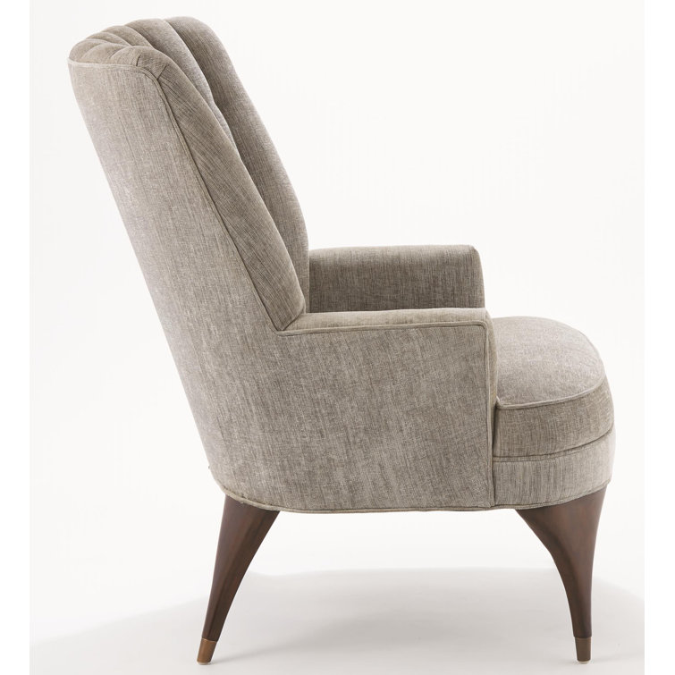 Silversmith Velvet Channel Tufted Accent Chair