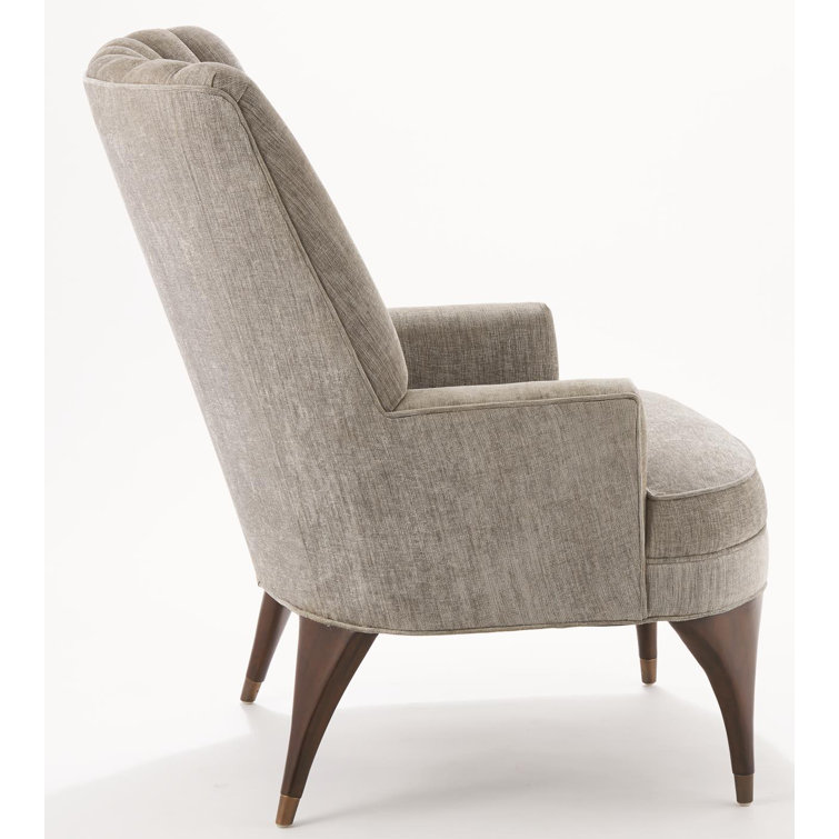 Silversmith Velvet Channel Tufted Accent Chair