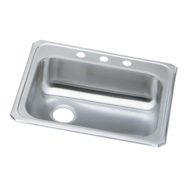 Elkay 25" Stainless Steel Single Bowl Drop-In Sink