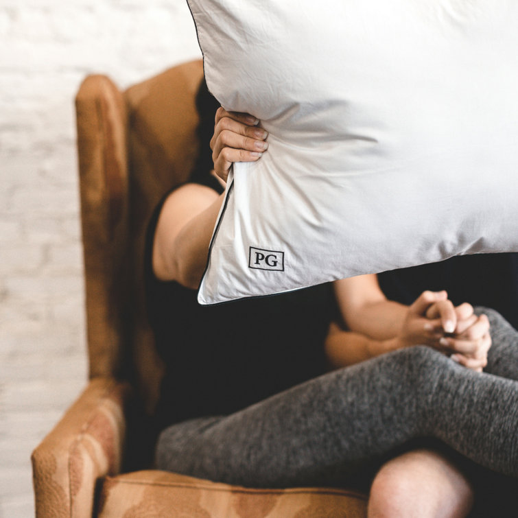 King Size White Goose Down Hypoallergenic Pillow Set