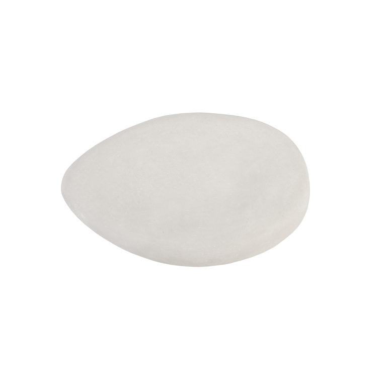 Contemporary White Oval Wood Outdoor Coffee Table 42"x26"