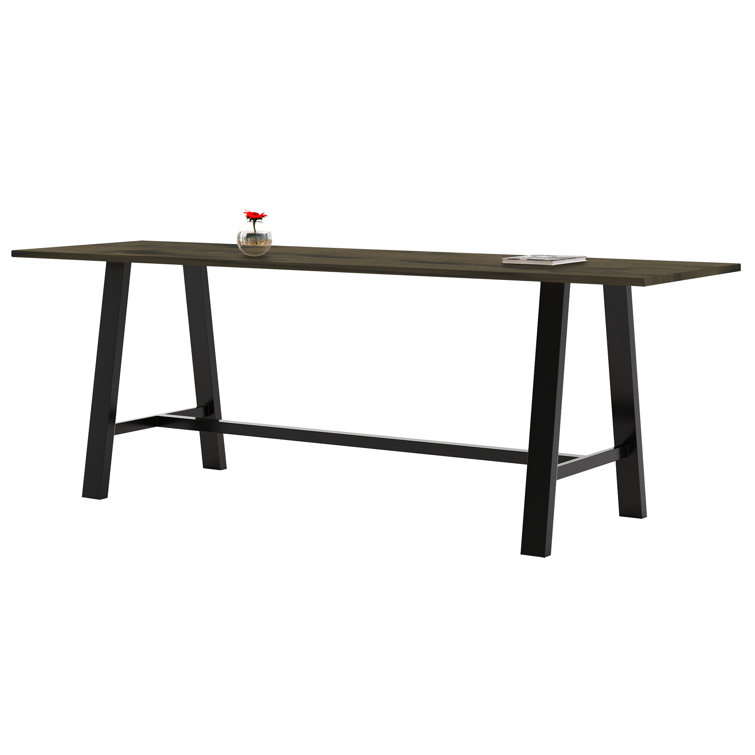Midtown 41" Barnwood Bar Height Dining Table with Reclaimed Wood