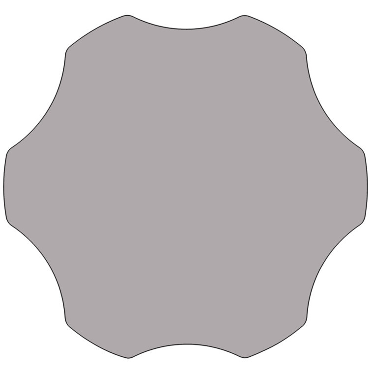 Blossom 60'' Grey Thermal Laminate Kid-Friendly Activity Table with Adjustable Height