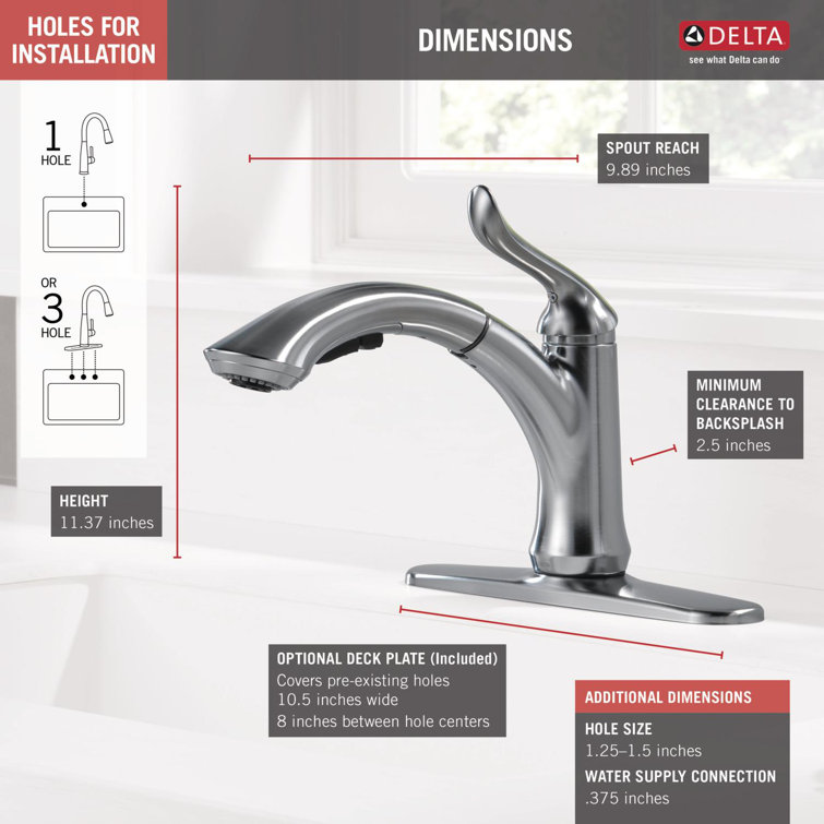 Arctic Stainless Single Handle Kitchen Faucet with Pull-Out Spray
