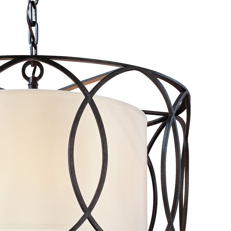 Sausalito 25'' Deep Bronze Drum Pendant with LED Lighting