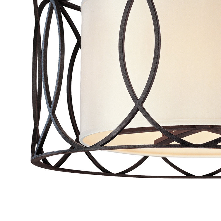 Sausalito 25'' Deep Bronze Drum Pendant with LED Lighting