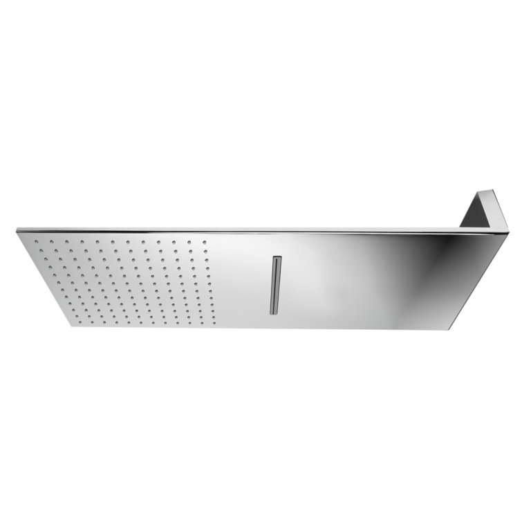 Polished Chrome Square Wall Mounted Rain Shower Head