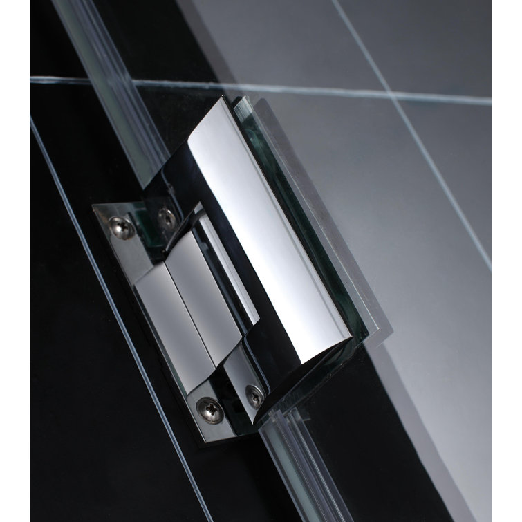Unidoor Plus 36" Frameless Clear Glass Hinged Shower Enclosure