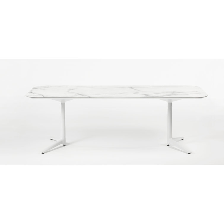 Antonio Citterio Multiplo XL 70'' White Marble Outdoor Dining Table
