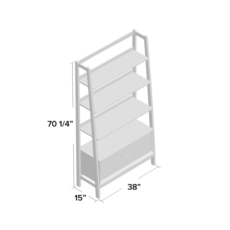 Landon 77'' Mahogany Mid-Century Modern Large Etagere