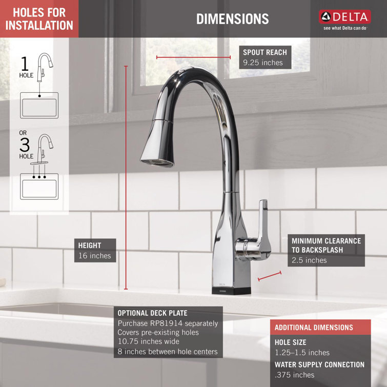 Chrome Pull-Down Touch Kitchen Faucet with Spray