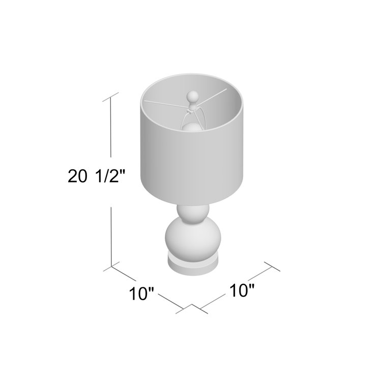 Anya 20.5" Clear Glass Mini LED Table Lamp with White Linen Shade