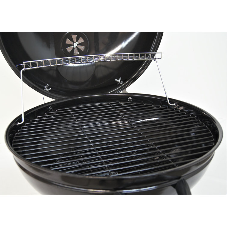 Panther 22.5" Black Painted Steel Kettle Charcoal Grill