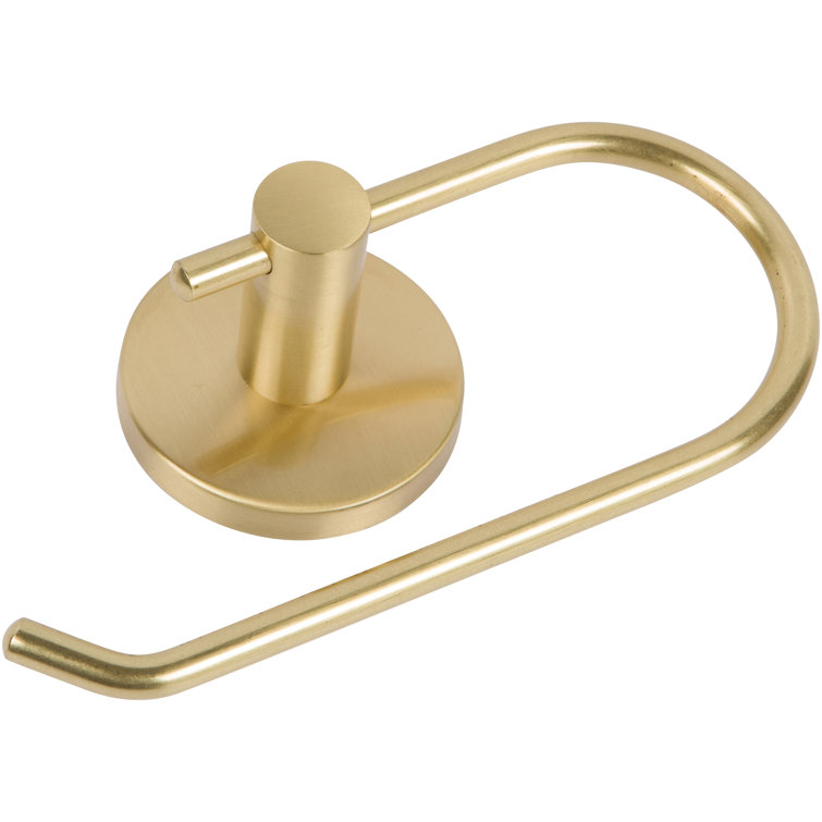 Satin Brass Modern Wall Mounted Toilet Paper Holder