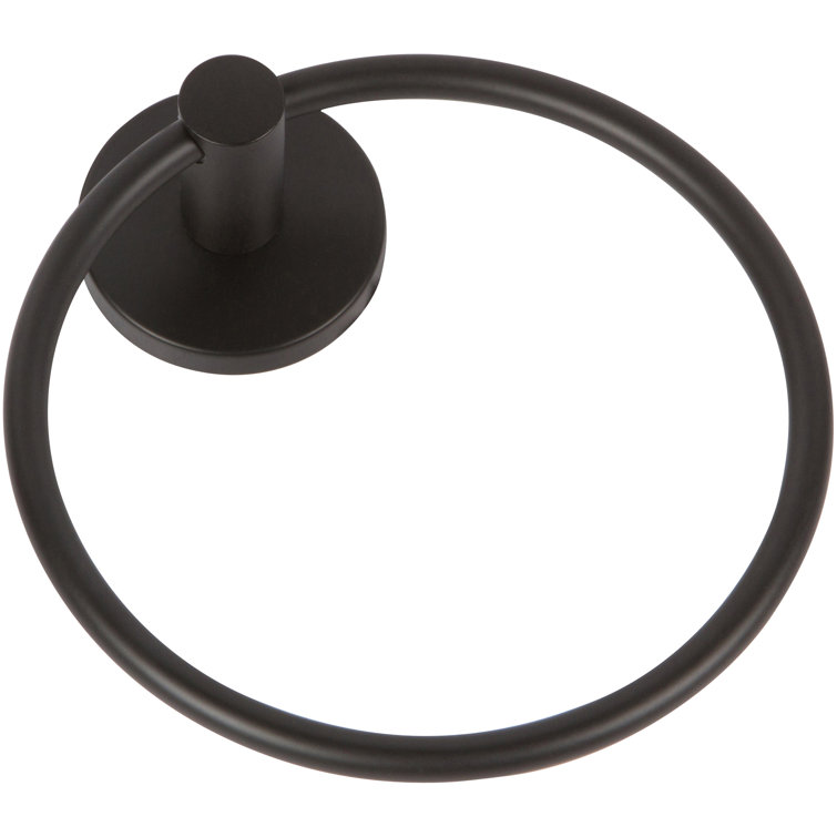 Black Satin Brass Wall Mounted Circular Towel Ring