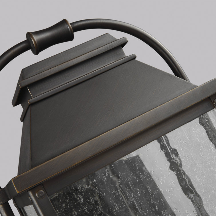 Antique Bronze 22.5" Outdoor Wall Lantern with Clear Seeded Glass