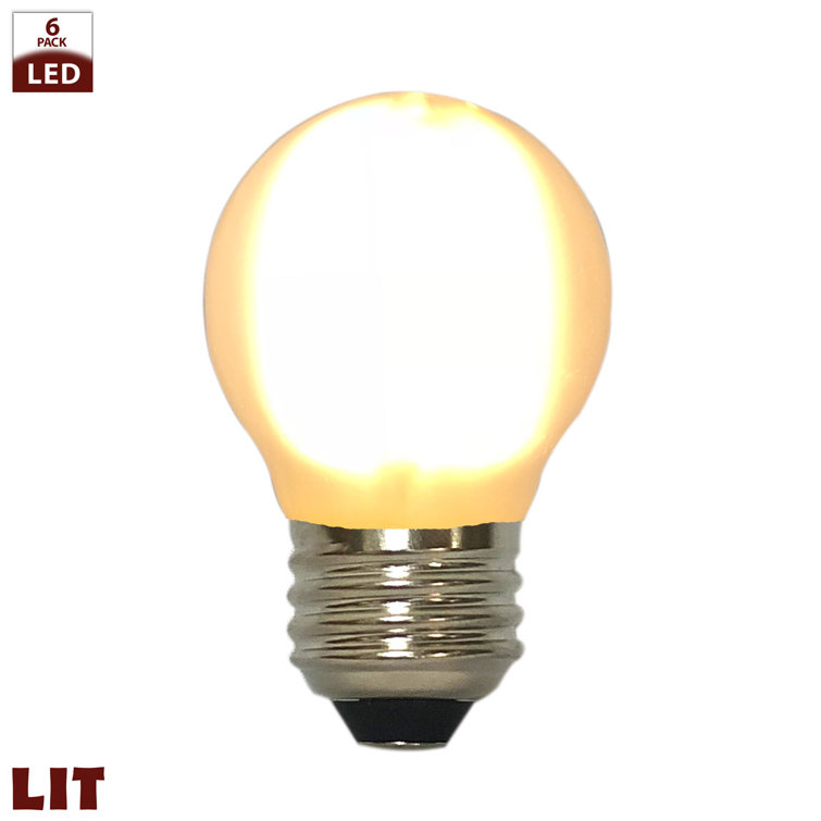 White Frosted Decorative Dimmable LED Bulb, 4.5'' Diameter