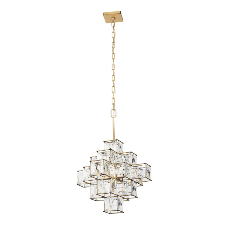 Elegant Calypso Gold Crystal Chandelier with Adjustable Chain
