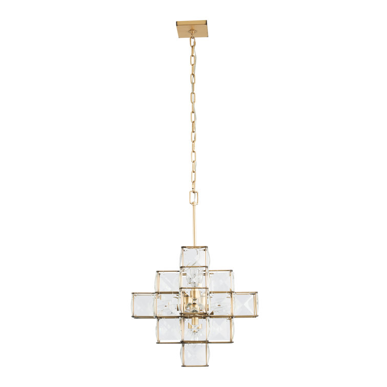 Elegant Calypso Gold Crystal Chandelier with Adjustable Chain